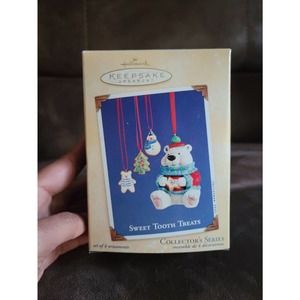 Hallmark Keepsake Christmas Ornament 2002 Sweet Tooth Treats - Set Of 4 - NIB